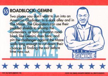1991 Topps American Gladiators #55 Roadblock: Gemini Back